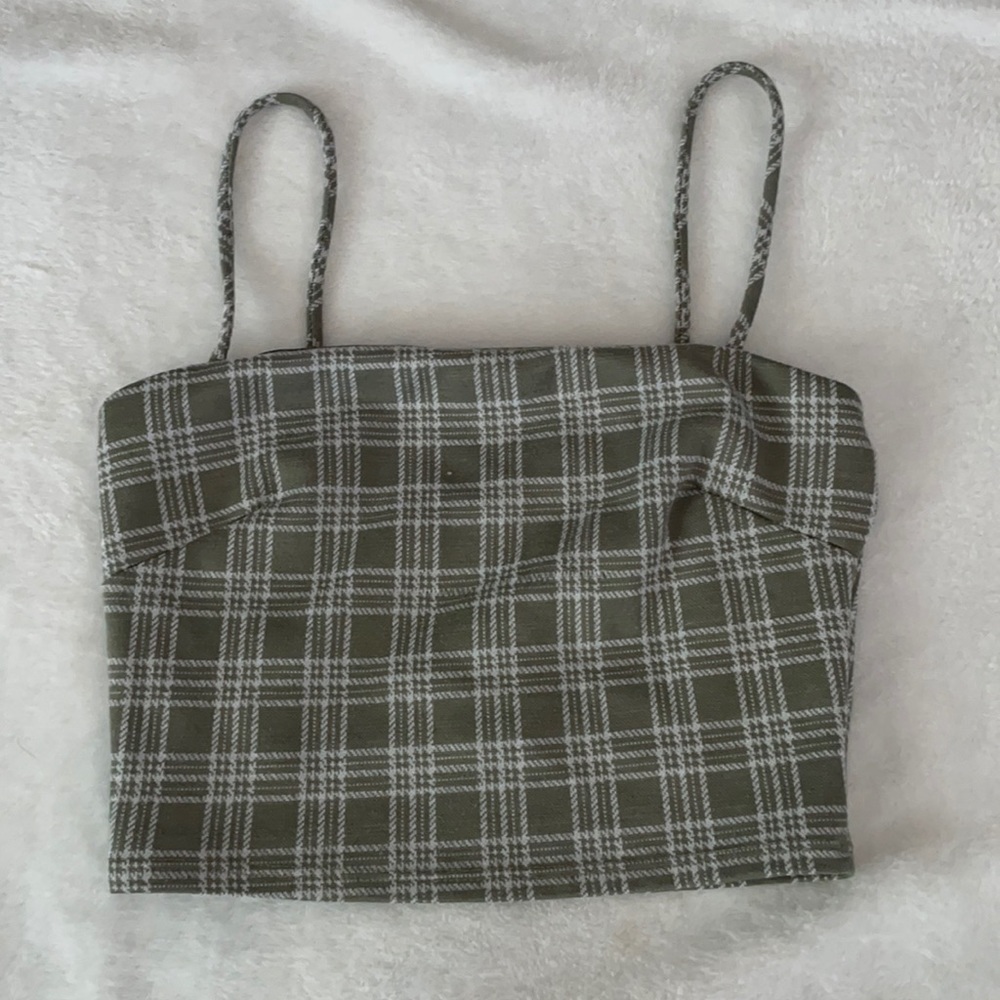 Green Plaid CropTop